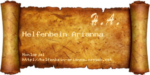 Helfenbein Arianna névjegykártya